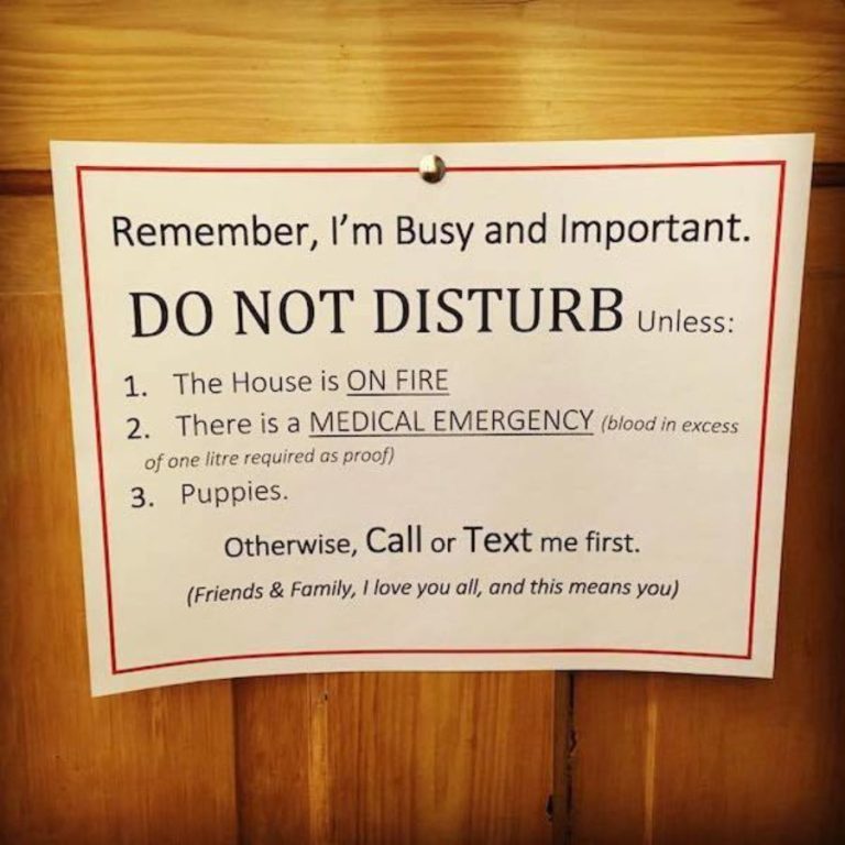 Don't disturb rules sign