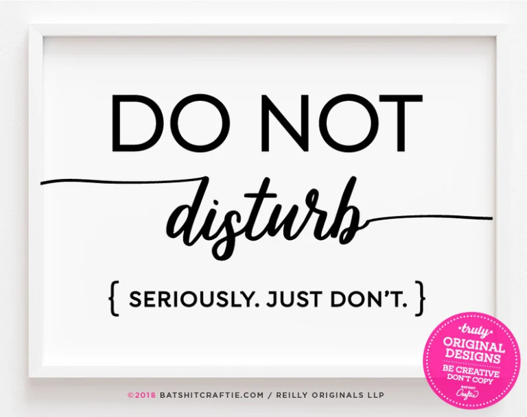 do not distrurb clever classy etsy sign