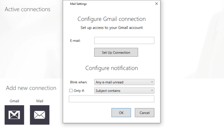 Gmail Connections on Luxafor Software
