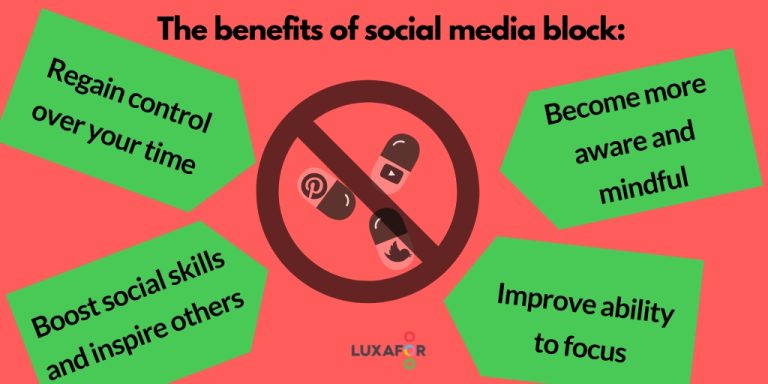 Social media block benefits
