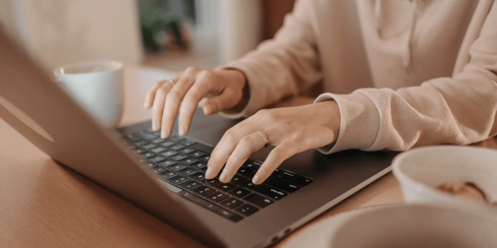 Woman typing keyboard 2