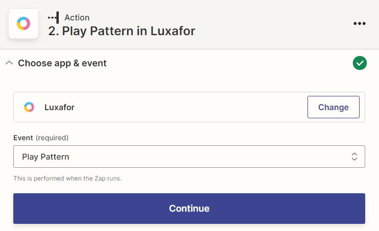 Choose a pattern in Luxafor app