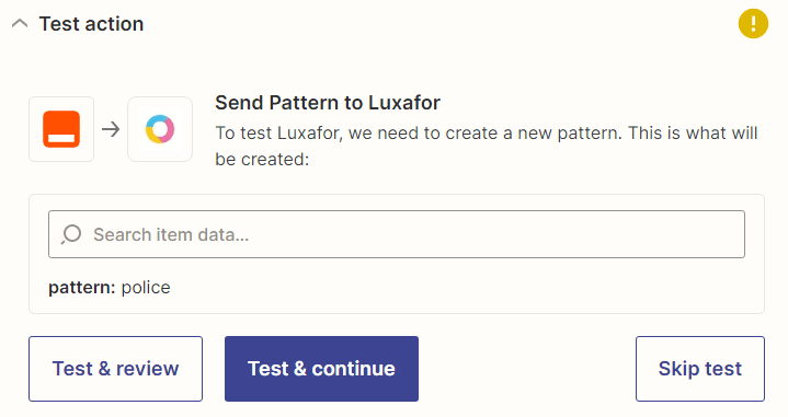 Send a pattern to Luxafor